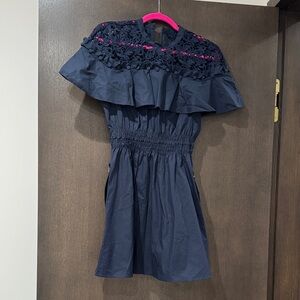 Self-Portrait Navy Blue Mini Dress